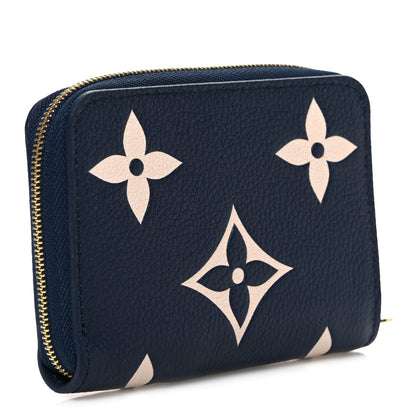 Louis Vuitton Empreinte Monogram Giant Zippy Coin Purse Navy Creme 3 of 7