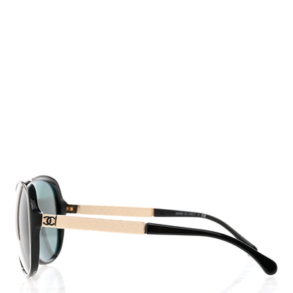 Chanel Acetate Quilted CC Sunglasses 5232-Q Black White 3 of 7