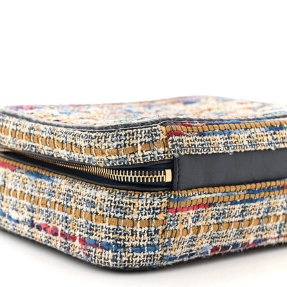 Chanel Tweed Snakeskin Quilted Medium CC Filigree Vanity Case Multicolor 9 of 10