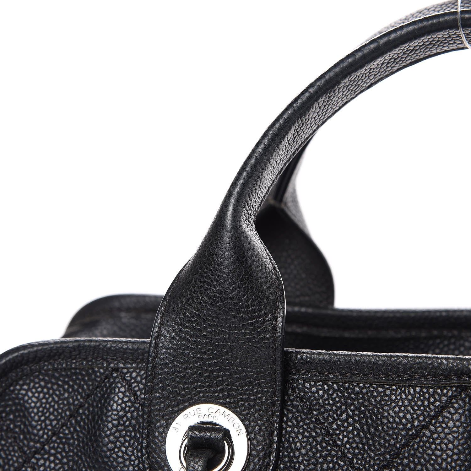 Chanel Caviar Quilted Deauville Bowling Bag Black 11 of 16