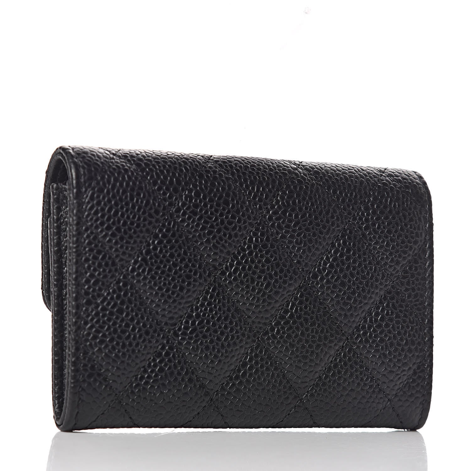 Chanel Caviar Quilted Flap Card Holder Black 3 of 9
