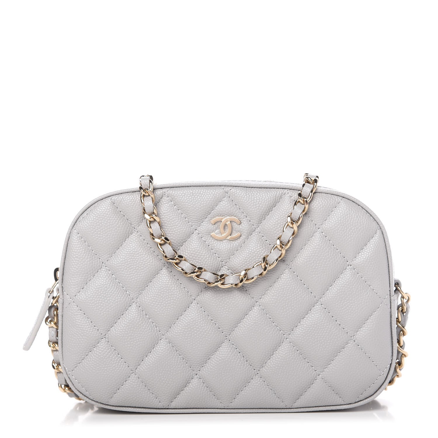 Chanel Caviar Quilted Camera Case Grey 1 of 11