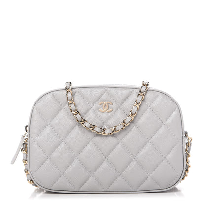 Chanel Caviar Quilted Camera Case Grey 1 of 11