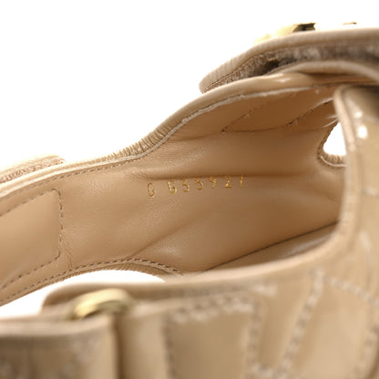 Chanel Crumpled Shiny Lambskin Velcro Dad Sandals 40 Beige 9 of 10