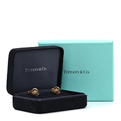 Tiffany 18K Yellow Gold Twist Knot Earrings 6 of 6