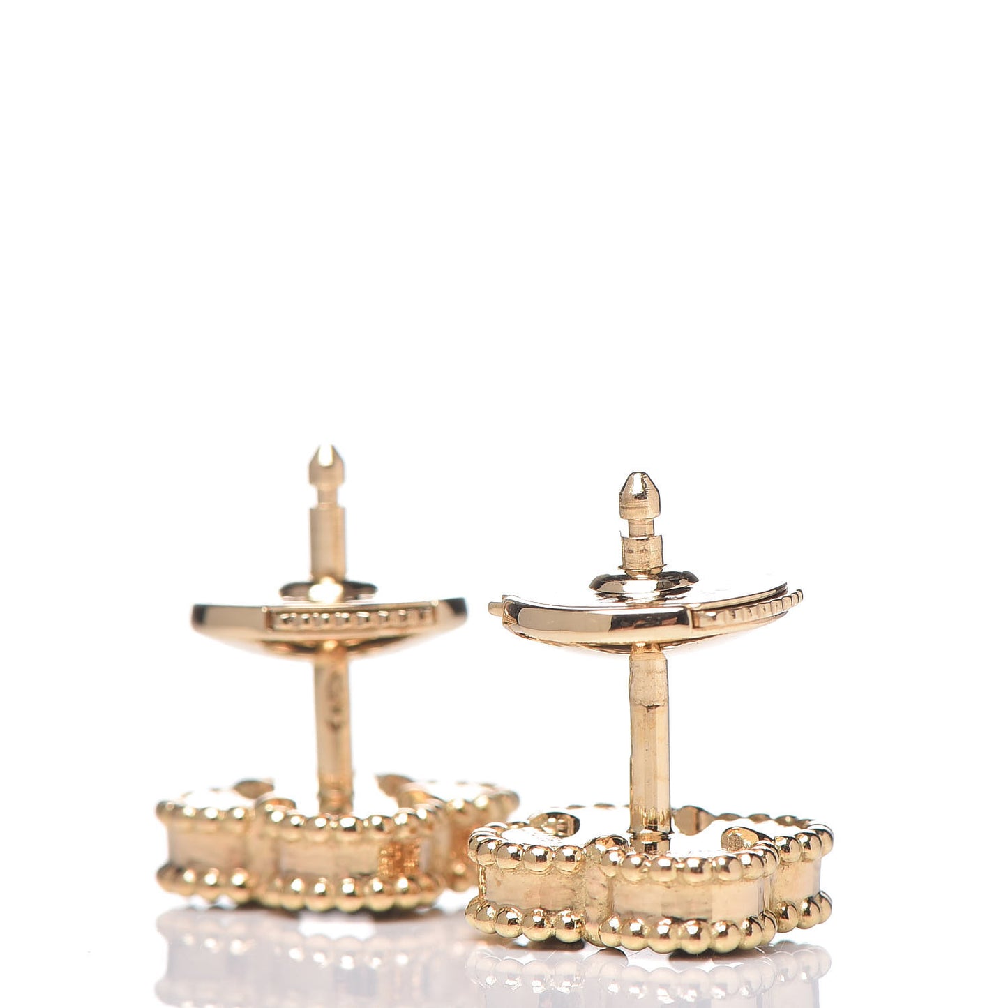18K Yellow Gold Black Onyx Sweet Alhambra Earrings