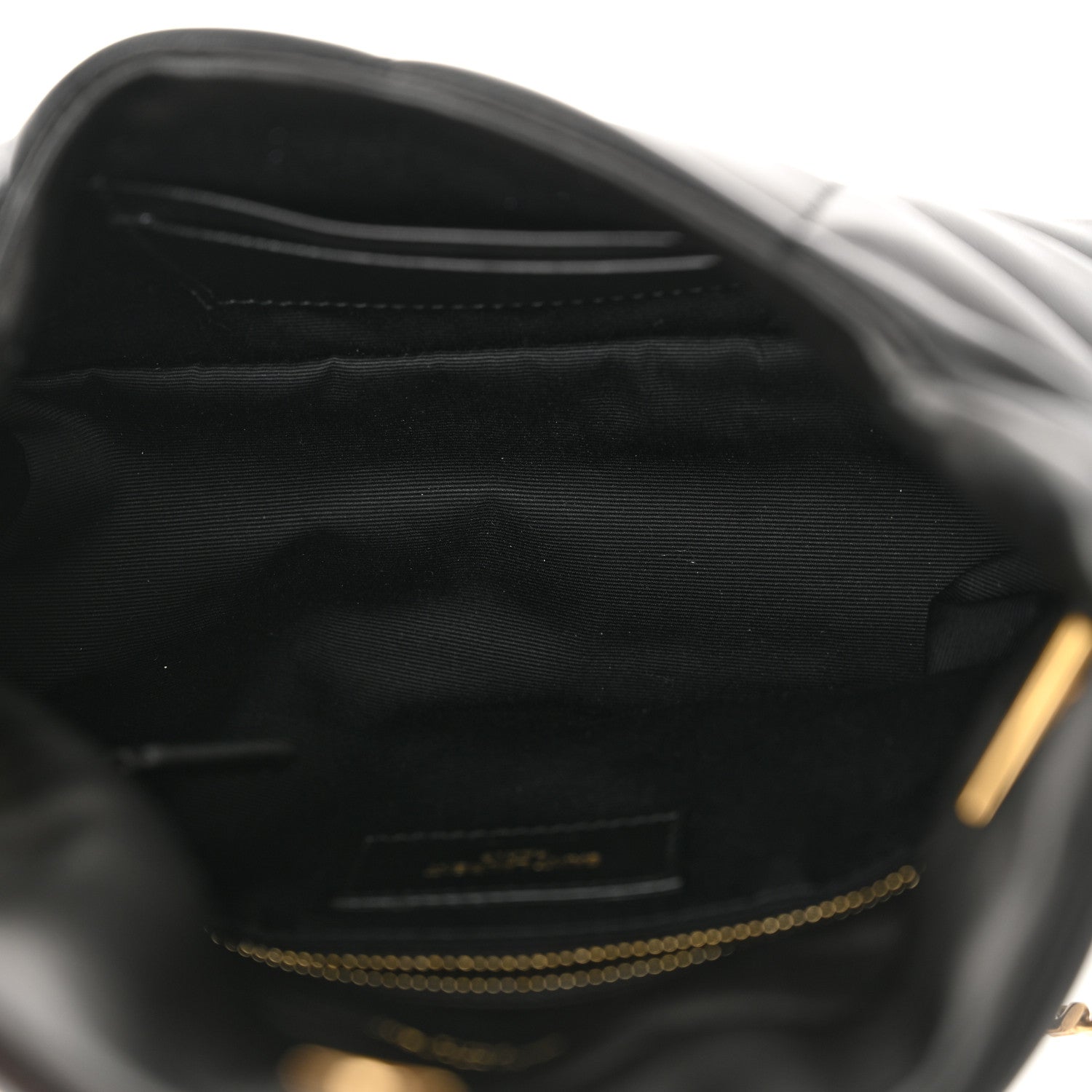 Saint Laurent Lambskin Quilted Toy Loulou Puffer Monogram Chain Satchel Black 5 of 11