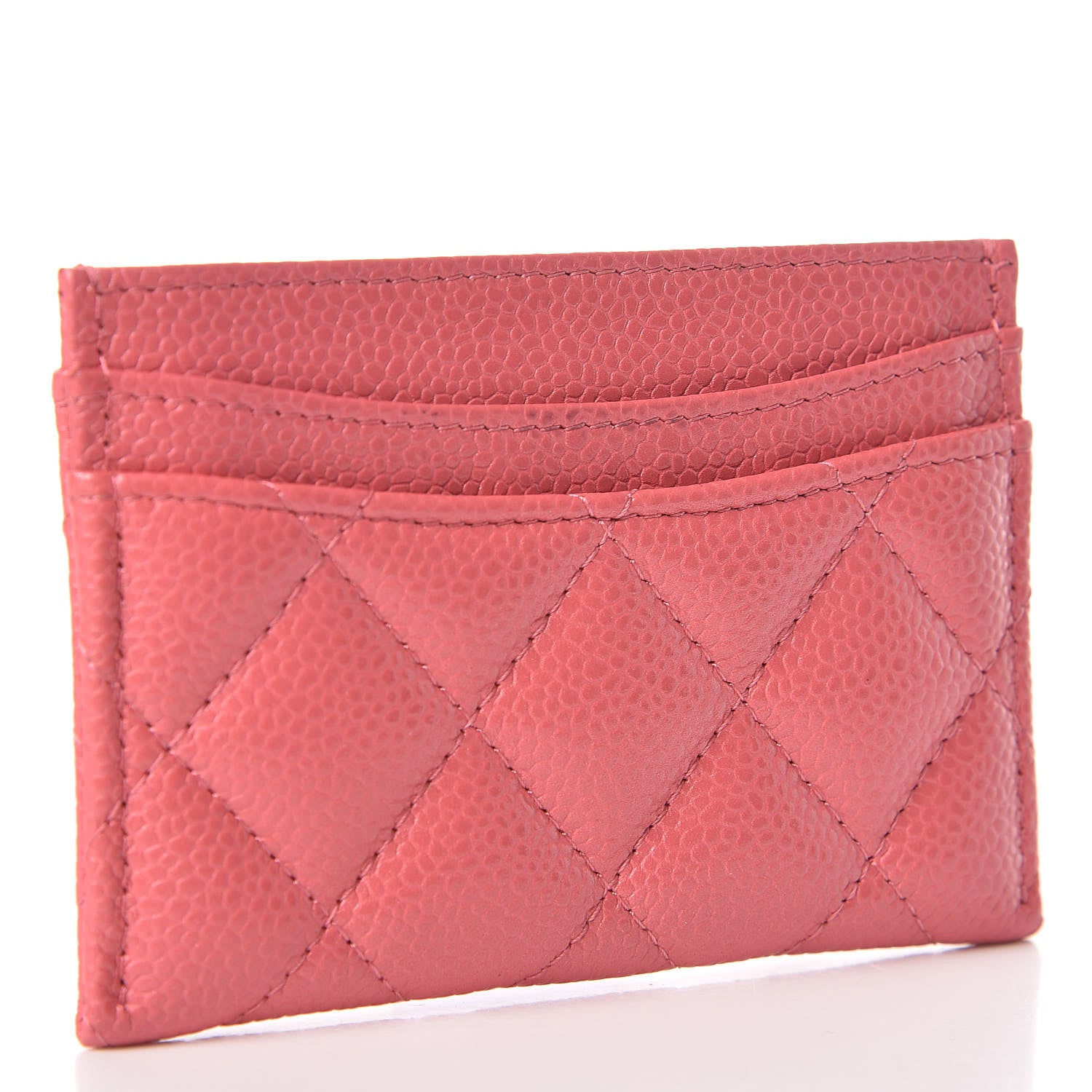 Chanel Caviar Quilted Card Holder Pink 3 of 10