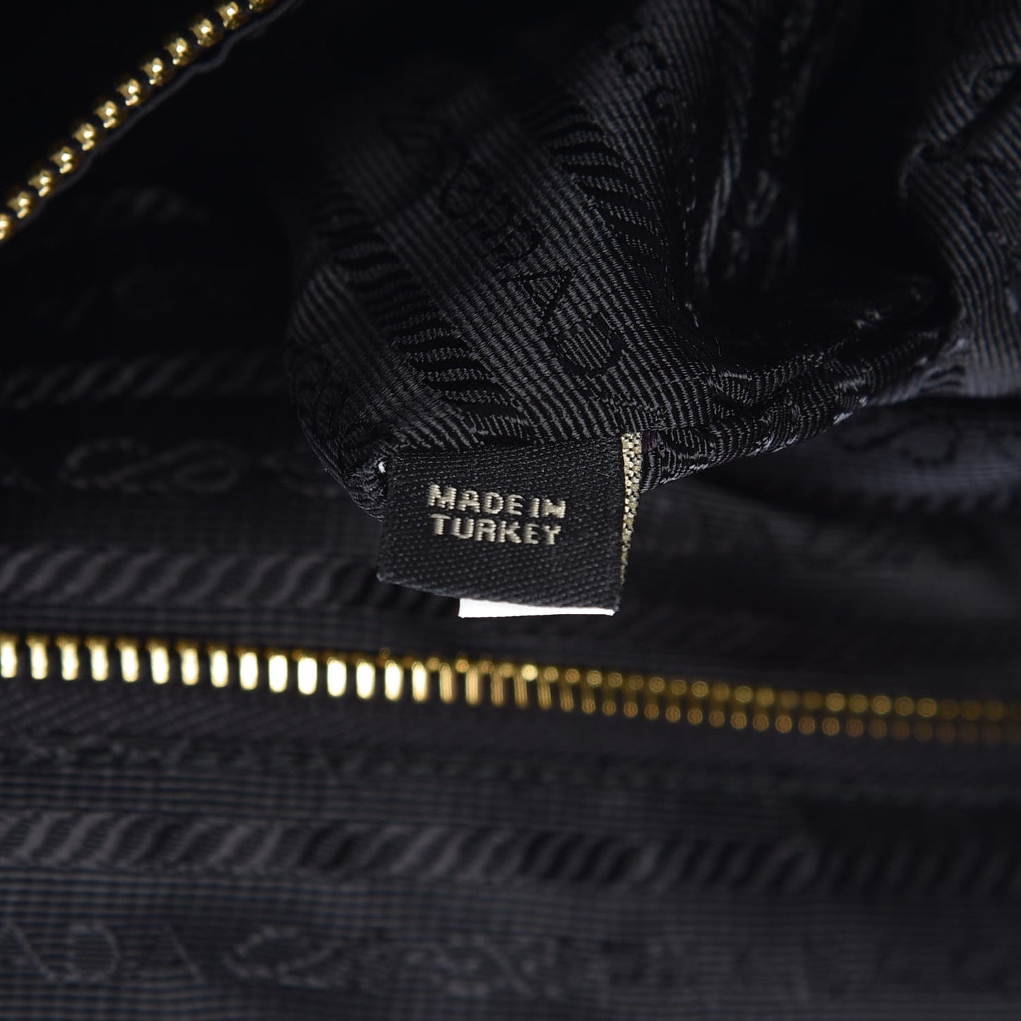 Tessuto Nylon Saffiano Jacquard Logo Tote Black