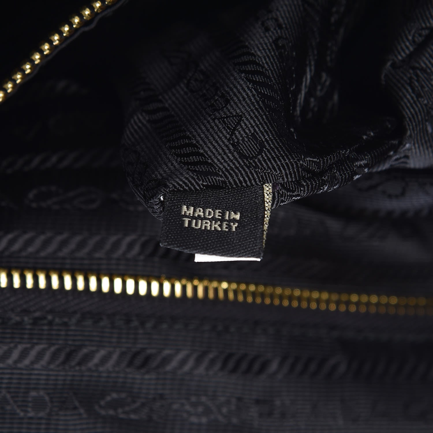 Prada Tessuto Nylon Saffiano Jacquard Logo Tote Black 7 of 9