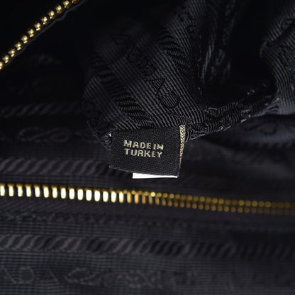 Prada Tessuto Nylon Saffiano Jacquard Logo Tote Black 7 of 9