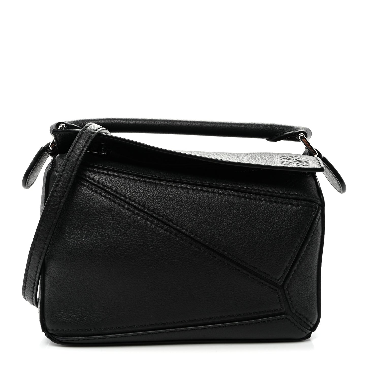 Calfskin Mini Puzzle Bag Black