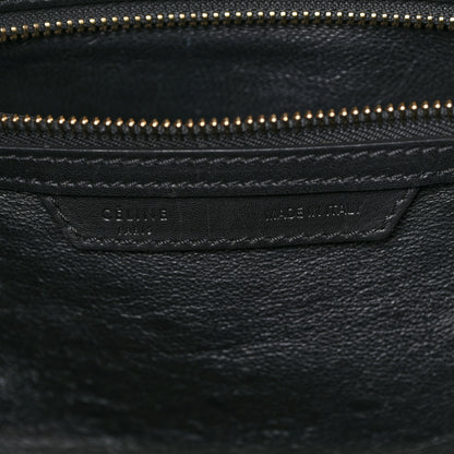 Celine Linen Smooth Calfskin Leopard Print Medium Luggage Black 6 of 20