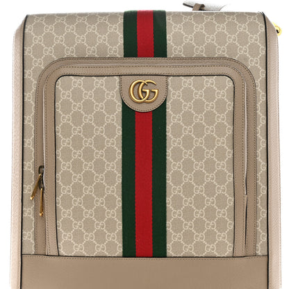Gucci GG Supreme Monogram Textured Dollar Calfskin Web Small Savoy Cabin Trolley Beige Mystic White Oatmeal 7 of 15