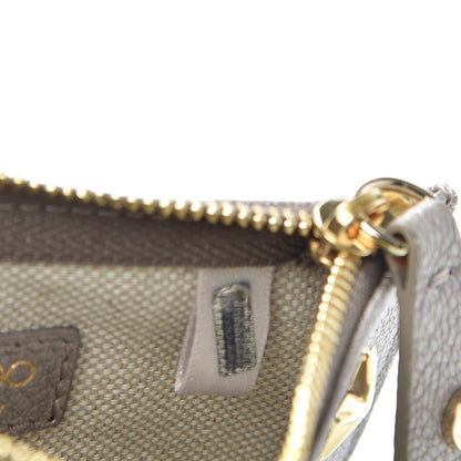 Jimmy Choo Pearlized Grainy Calfskin Nancy Star Studded Key Pouch Light Khaki 7 of 8