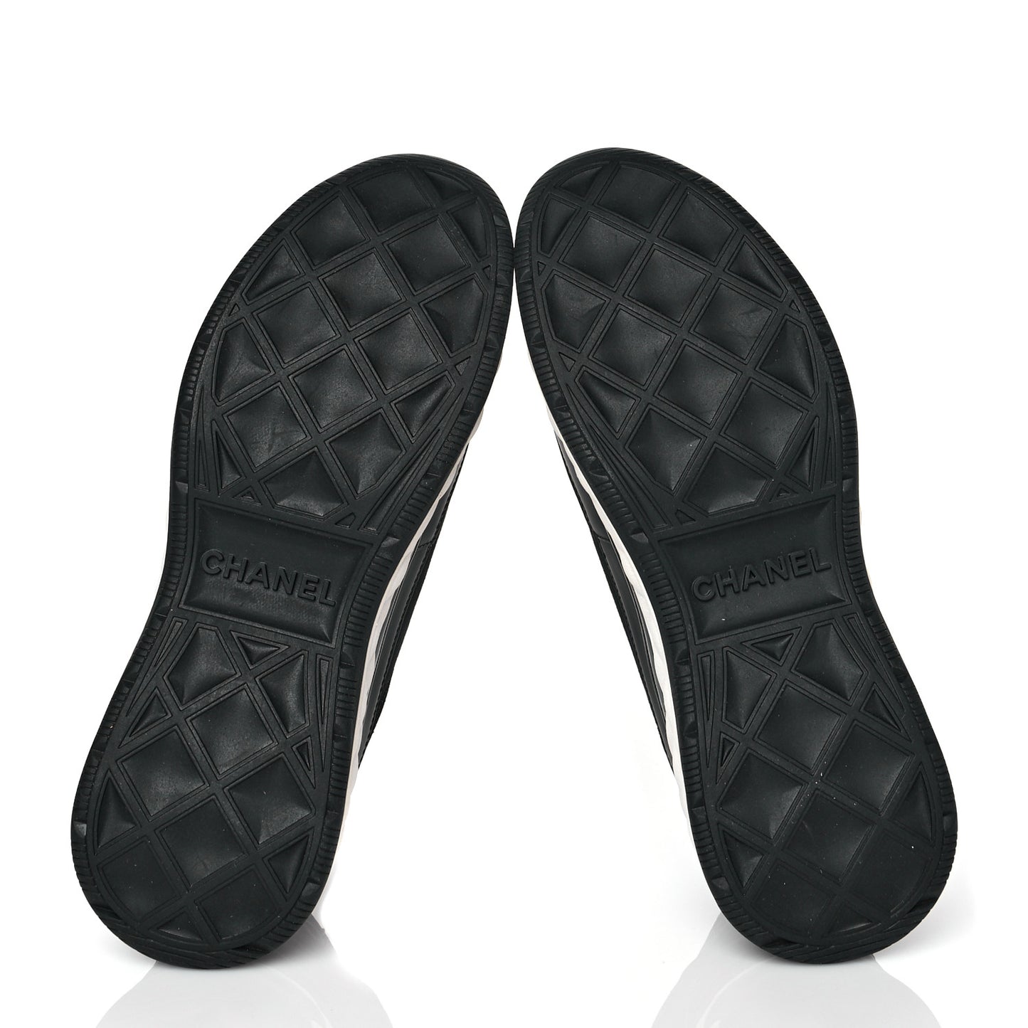 Velvet Calfskin Mixed Fibers CC Sneakers 39.5 Black