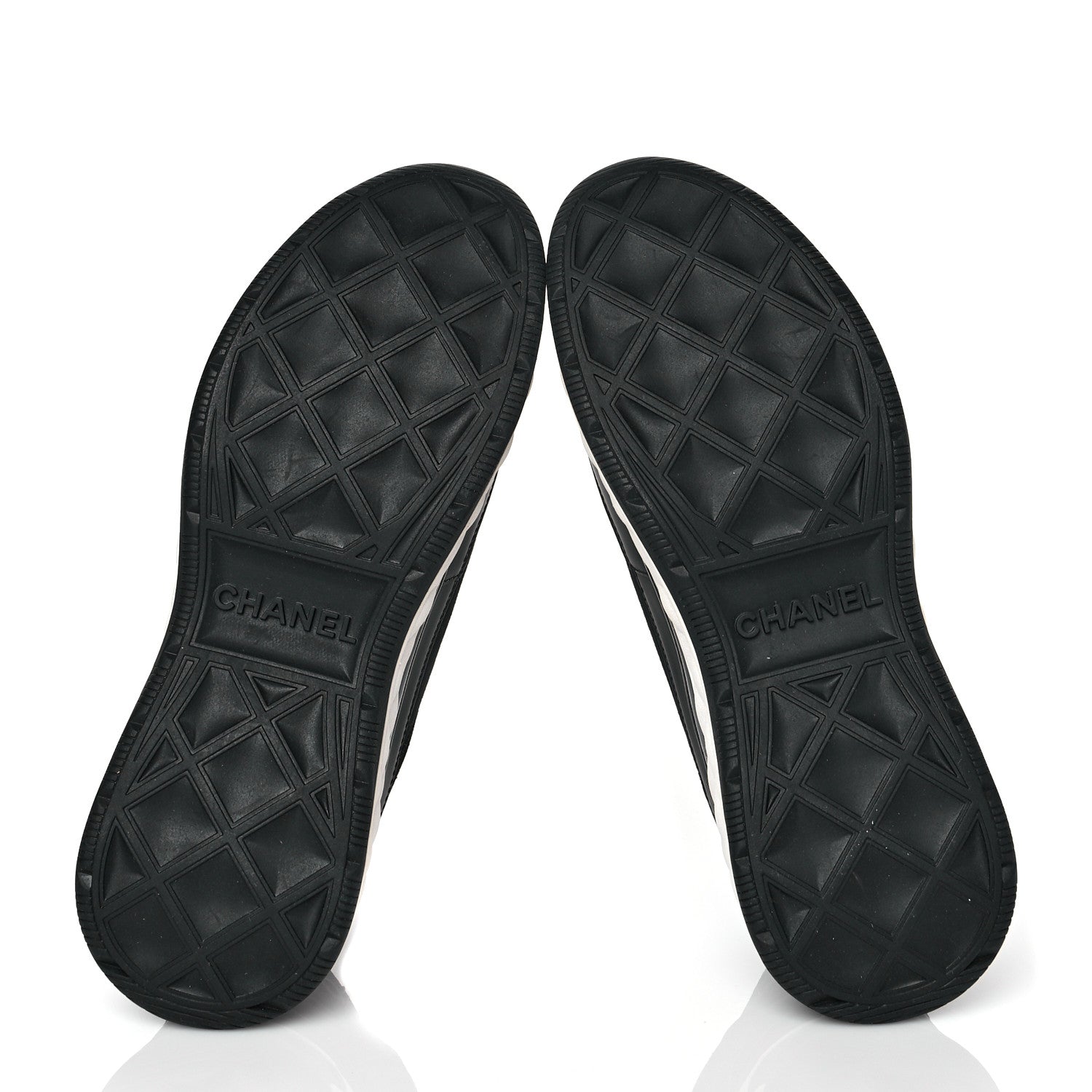 Chanel Velvet Calfskin Mixed Fibers CC Sneakers 39.5 Black 5 of 9
