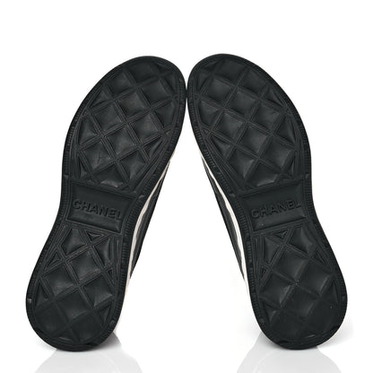 Chanel Velvet Calfskin Mixed Fibers CC Sneakers 39.5 Black 5 of 9