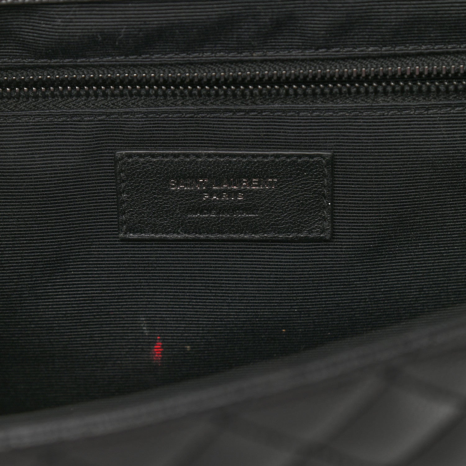 Saint Laurent Grain De Poudre Textured Mixed Matelasse Large Triquilt Monogram Monochrome Satchel Black 7 of 14