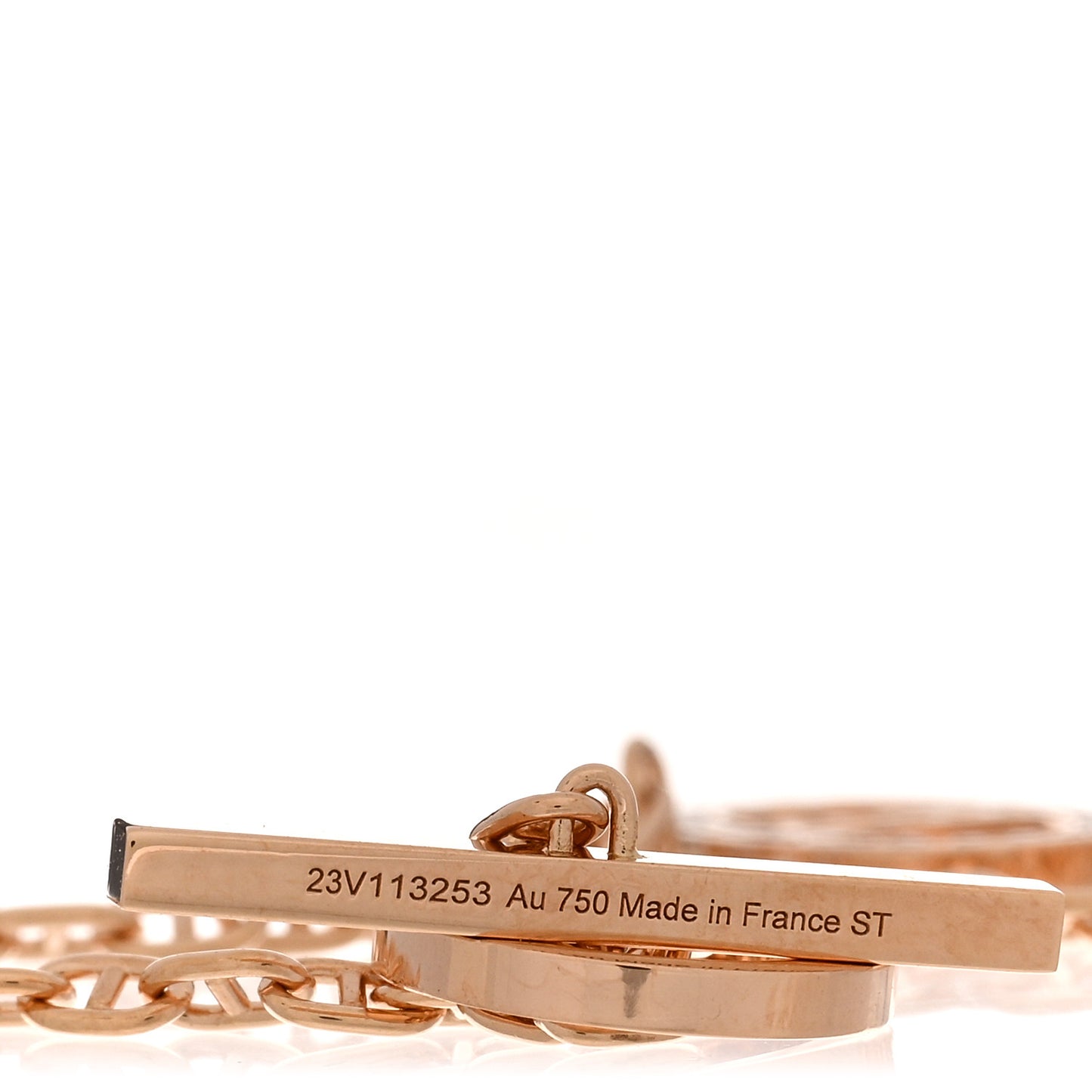 18K Rose Gold Diamond Chaine d'Ancre Contour Bracelet ST