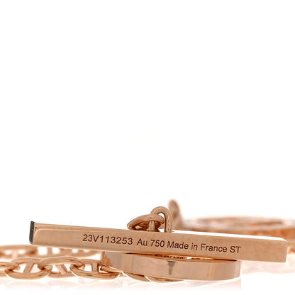 Hermes 18K Rose Gold Diamond Chaine d'Ancre Contour Bracelet ST 4 of 5