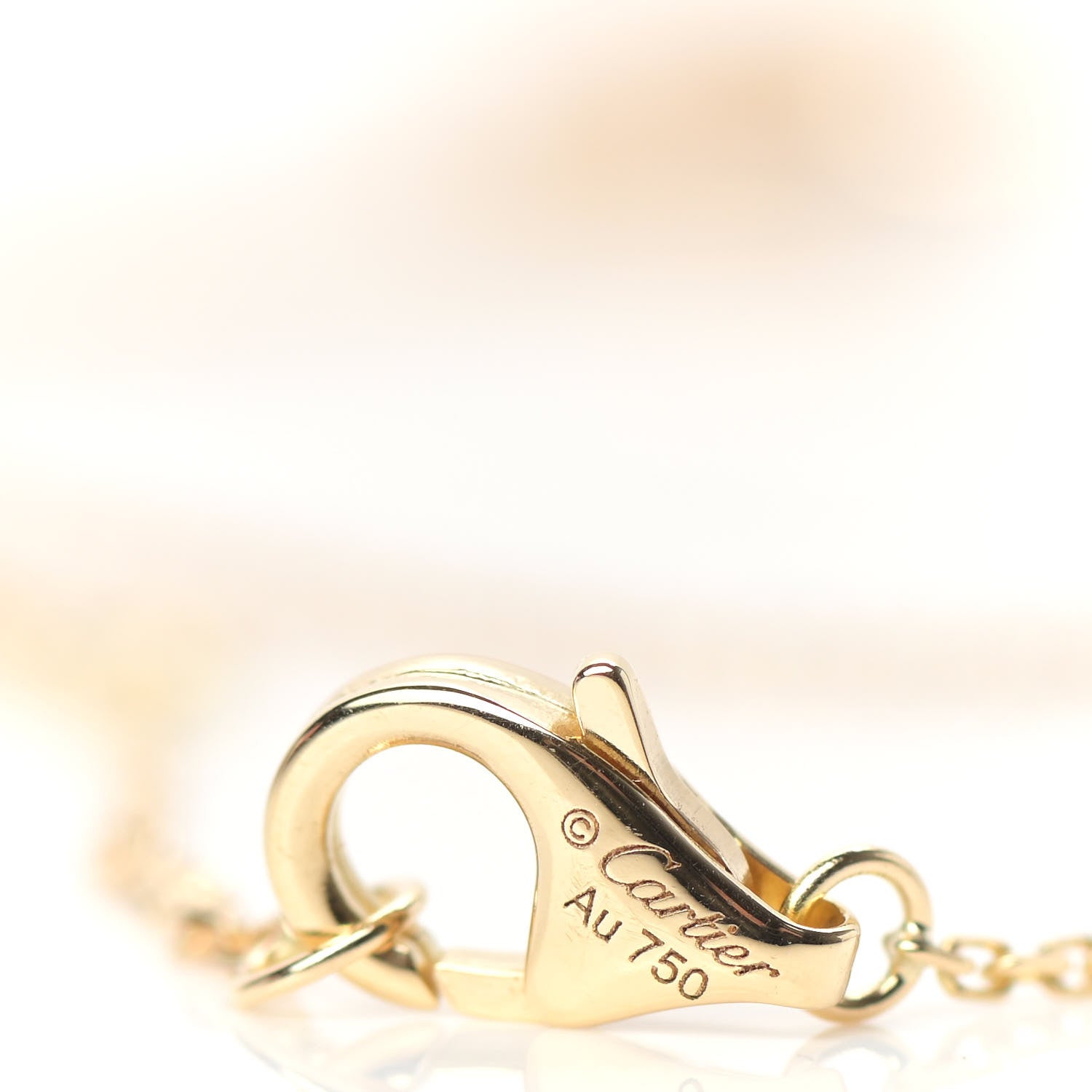 Cartier 18K Yellow Gold Diamond Mother of Pearl XS Amulette de Cartier Pendant Necklace 5 of 6