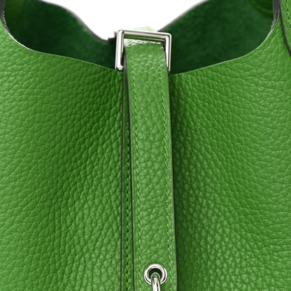 Hermes Taurillon Clemence Picotin Lock 18 PM Vert Yucca 8 of 12