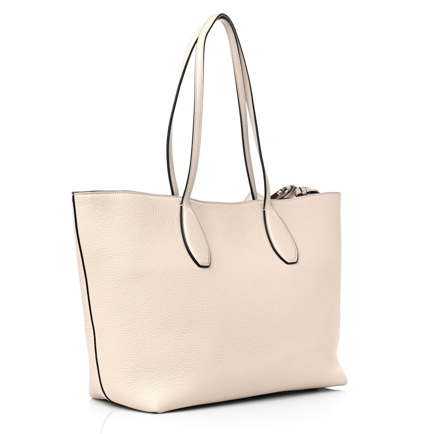 Salvatore Ferragamo Grained Calfskin Studio Tote Cream 4 of 10