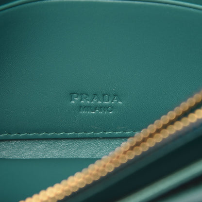 Prada Saffiano Metal Wristlet Wallet Green 5 of 11