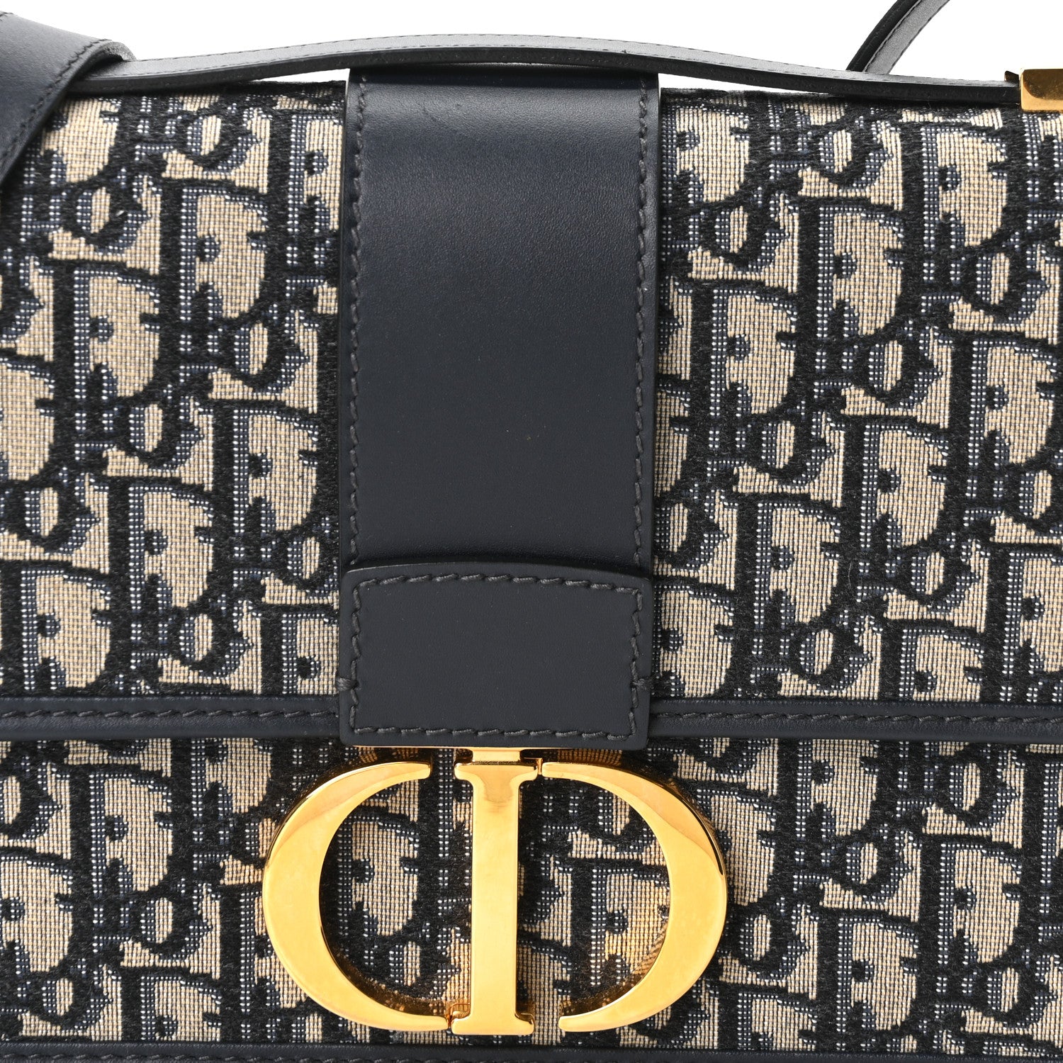 Christian Dior Oblique 30 Montaigne Flap Bag Blue 8 of 10