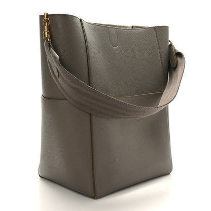 Celine Soft Grained Calfskin Sangle Bucket Bag Taupe 3 of 10