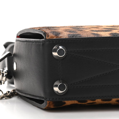 Alexander McQueen Calfskin Calf Hair Leopard Print Box Shoulder Bag 19 Black 8 of 9