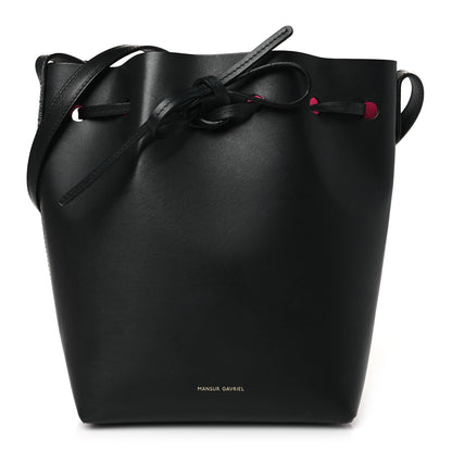 Mansur Gavriel Vegetable Tanned Calfskin Mini Bucket Bag Black Dolly 1 of 9