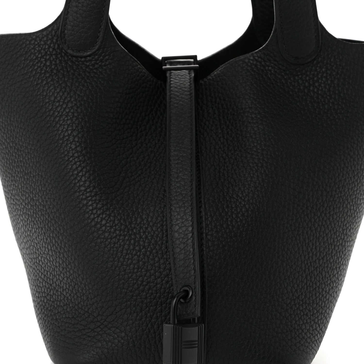 Hermes Taurillon Clemence Monochrome Picotin Lock 18 PM Black 8 of 11