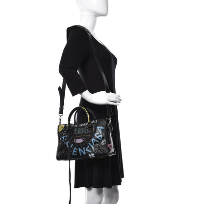 Balenciaga Agneau Graffiti All Over Classic Hardware S City Black Multicolor 2 of 14