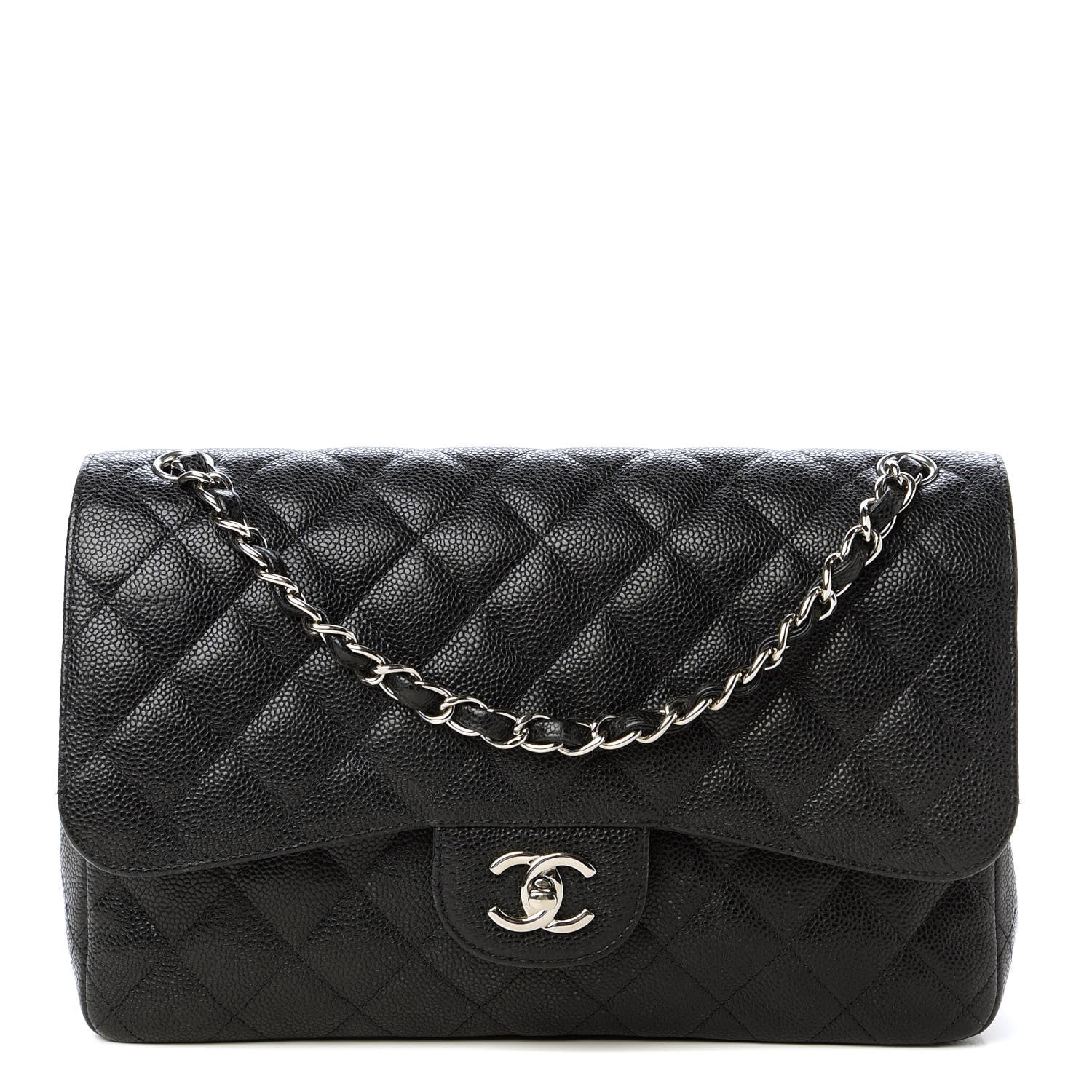 Chanel Caviar Quilted Jumbo Double Flap Black 1 of 10