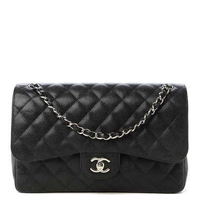Chanel Caviar Quilted Jumbo Double Flap Black 1 of 10