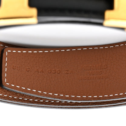 Hermes Box Togo 32mm H Belt 85 Black Gold 4 of 5