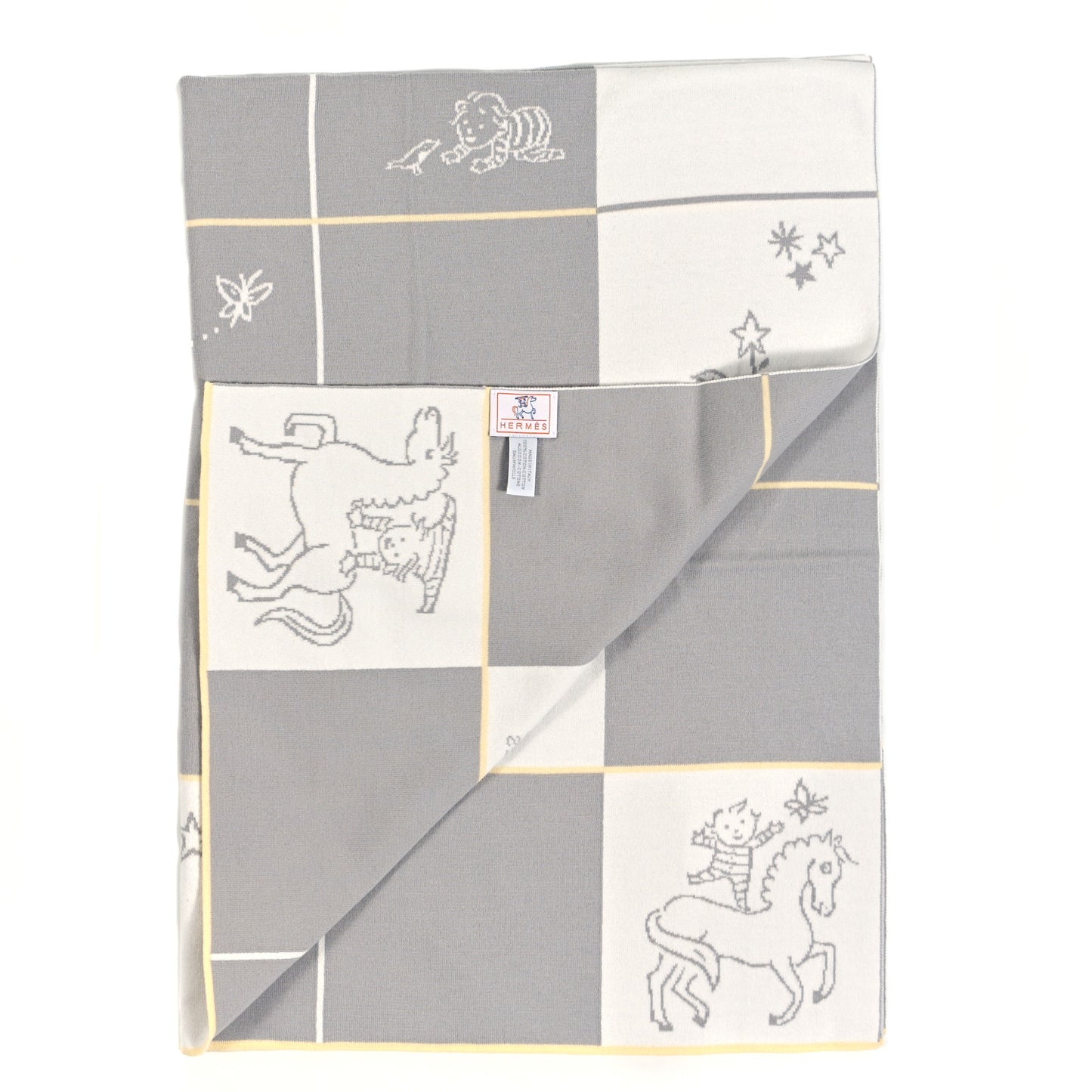 Wool Cashmere Cabriole Blanket Gris Perle