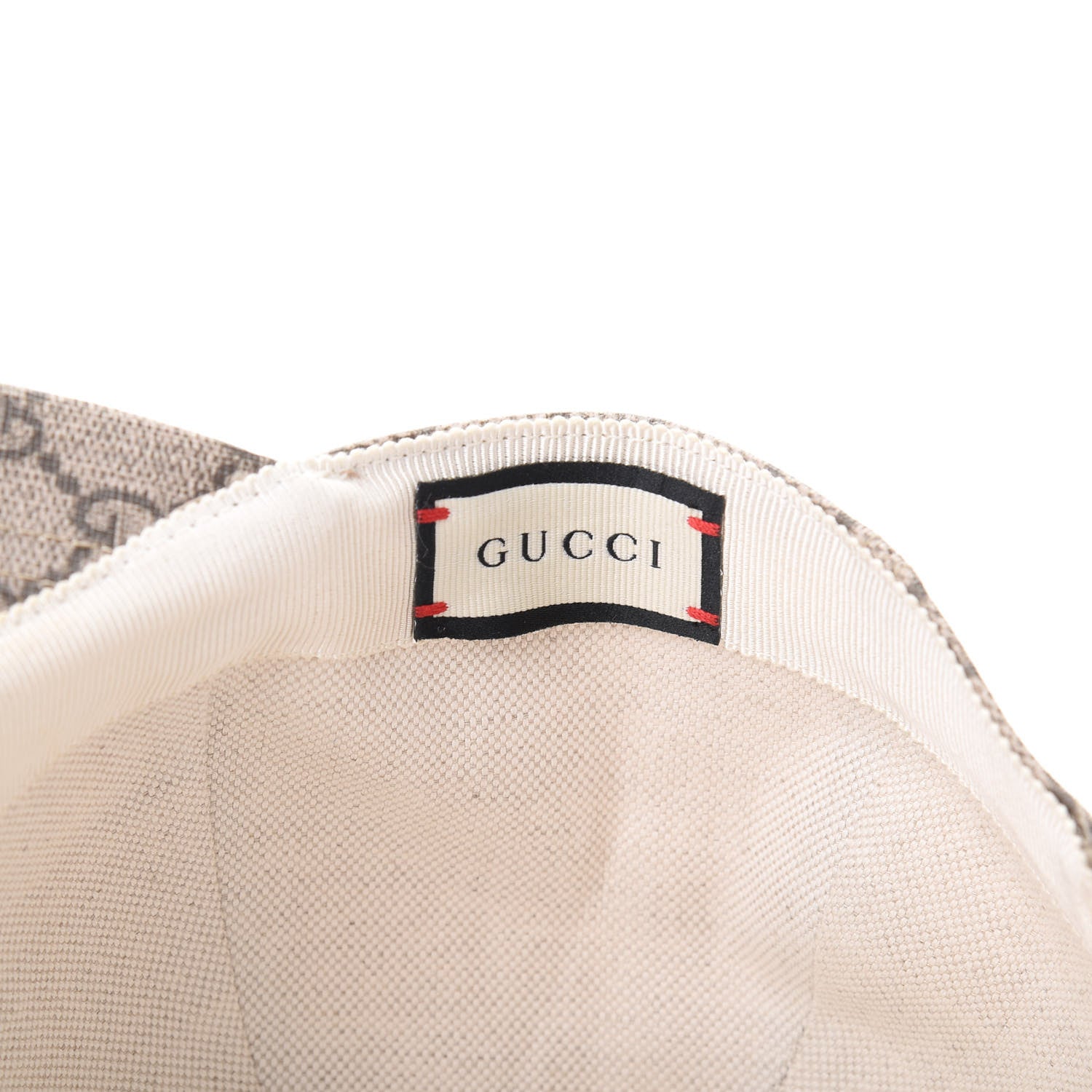 Gucci GG Supreme Monogram Apple Print Baseball Hat M Beige Red 6 of 7