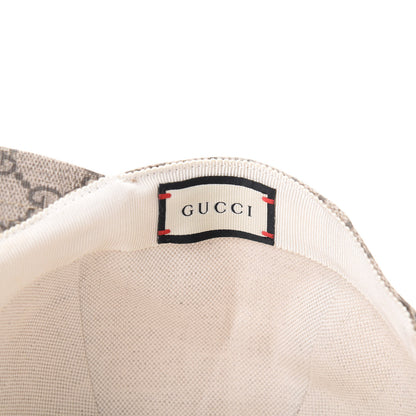 Gucci GG Supreme Monogram Apple Print Baseball Hat M Beige Red 6 of 7