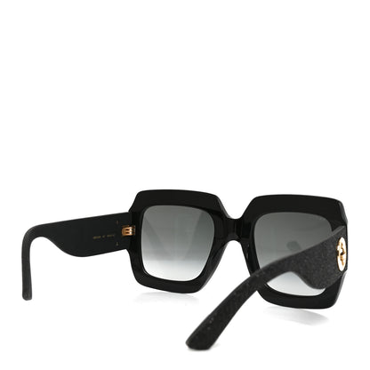 Gucci Square Frame GG0102S Sunglasses Glitter Black 4 of 7