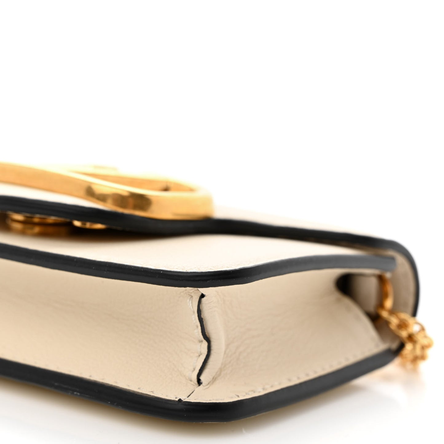 Calfskin Vlogo Micro Loco Shoulder Bag Light Ivory