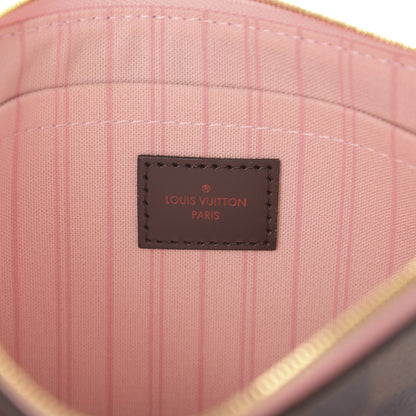 Louis Vuitton Damier Ebene Neverfull MM GM Pochette Rose Ballerine 5 of 6