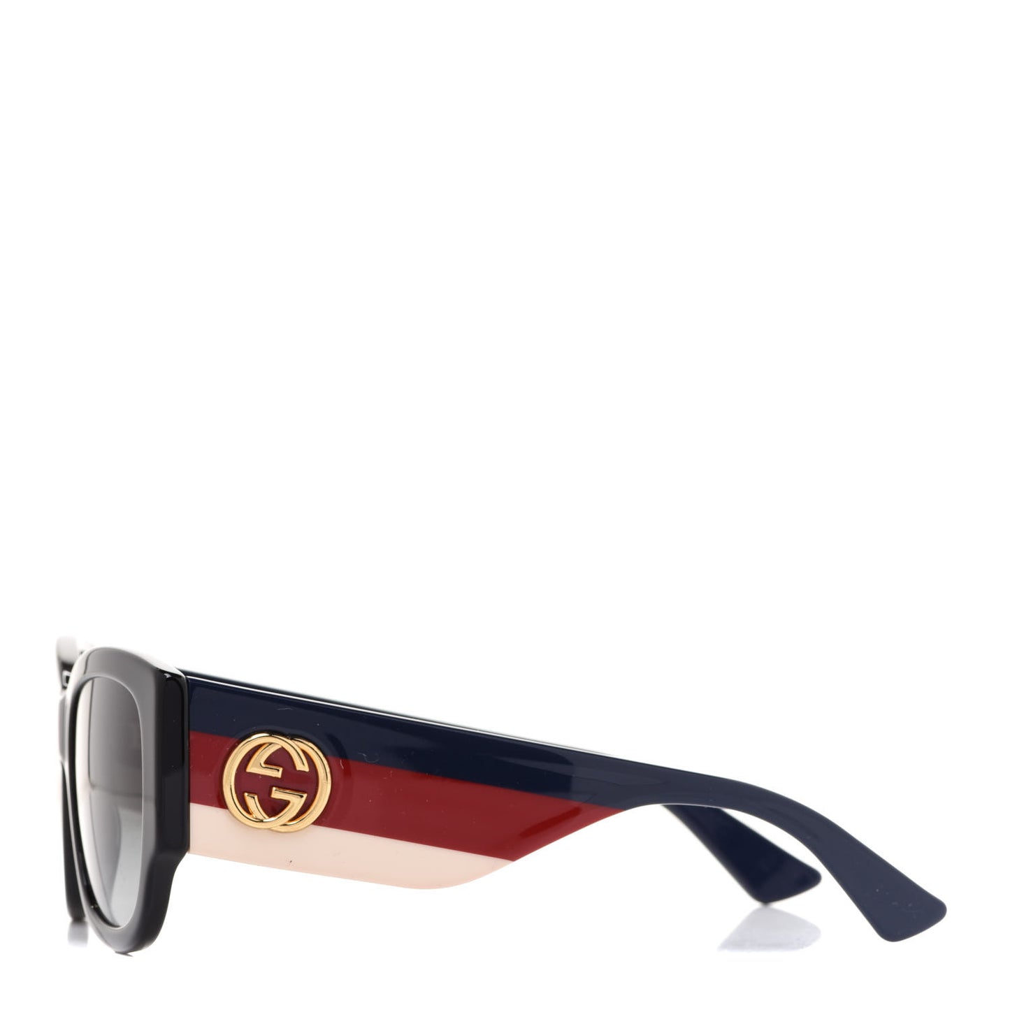Acetate Web Oversized Frame Rectangle Sunglasses GG0276S Black Multicolor