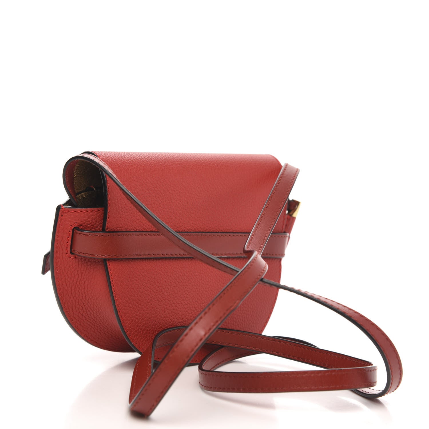 Loewe Grained Calfskin Mini Gate Crossbody Bag Scarlet Burnt Red 3 of 9