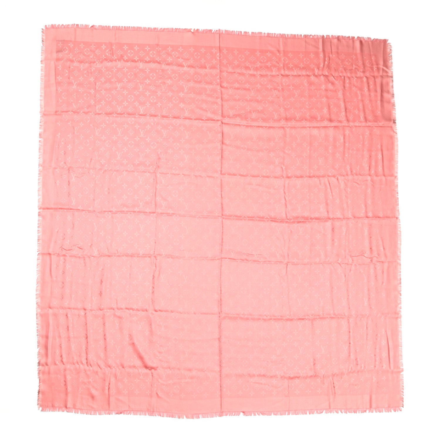 Louis Vuitton Silk Wool Monogram Shawl Pink 1 of 3