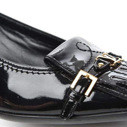 Louis Vuitton Patent Fringe Pumps 38.5 Black 17 of 18