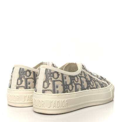 Christian Dior Canvas Oblique Walk'N'Dior Low Top Sneakers 36 Stone Grey 4 of 8