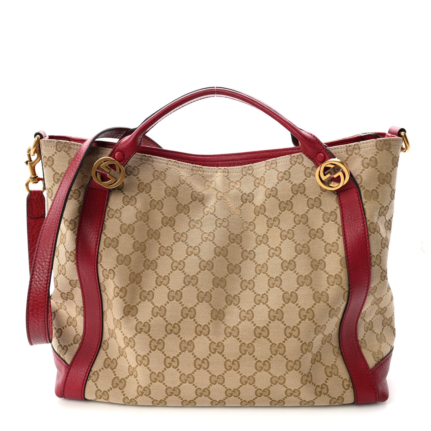 Gucci Monogram Medium Miss GG Top Handle Bag Dark Red 1 of 10